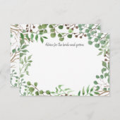 Botanische Greenery | Leaf | Weddenschap Advieskaart (Voorkant / Achterkant)