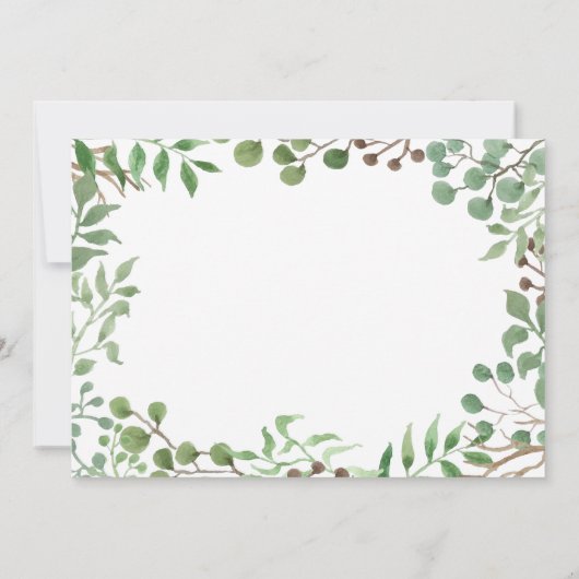 Botanische Greenery | Leaf | Weddenschap Bridesmai Kaart (Achterkant)