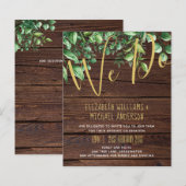 Botanische Greenery Leafy Wedding (Voorkant / Achterkant)