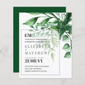 Botanische Greenery Leafy Wedding (Voorkant / Achterkant)