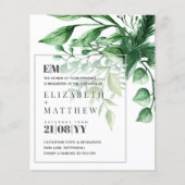 Botanische Greenery Leafy Wedding (Voorkant)