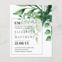 Botanische Greenery Leafy Wedding
