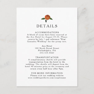 Botanische Greenery, Lemons en Marigbles Informatiekaartje