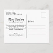 Botanische Greenery Pine Foto met kerst Briefkaart (Achterkant)