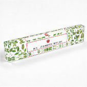 Botanische Greenery Red Apple leraar Naambordje