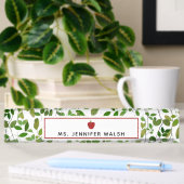 Botanische Greenery Red Apple leraar Naambordje