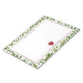 Botanische Greenery Red Apple leraar Notitieblok (Schuin)