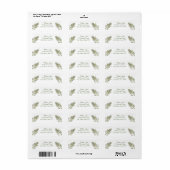 Botanische Greenery Sage Herb Wedding Return Label (Full Sheet)