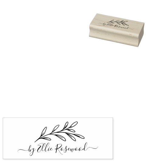 Botanische Greenery Script Creëer Uw Eigen Rubberstempel (Gestempeld)