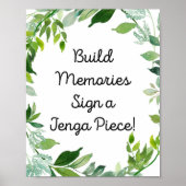 Botanische Greenery Sign. — Bang van herinneringen Poster (Voorkant)