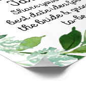 Botanische Greenery Sign. Poster (Hoek)