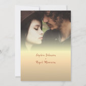 Botanische Greenery Terracotta Wedding Invitation Kaart (Achterkant)