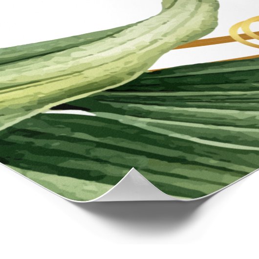 Botanische Greenery verliest tabelschema Poster (Hoek)