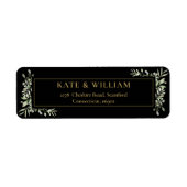 Botanische Greenery Waterverf Leidt Adres Etiket (Voorkant)