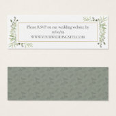 Botanische Greenery Waterverf Wedding Website RSVP Mini Visitekaartjes (Voorkant /achterkant)