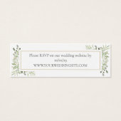 Botanische Greenery Waterverf Wedding Website RSVP Mini Visitekaartjes (Voorkant)