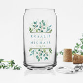 Botanische Greenery Wedding Blikvorm Glas