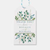 Botanische Greenery Wedding Cadeaulabel (Voorkant)