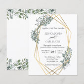 Botanische Greenery Wedding Gold Lijst Budget (Voorkant / Achterkant)