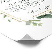 Botanische Greenery Wedding Guest Quilt Sign Poster (Hoek)