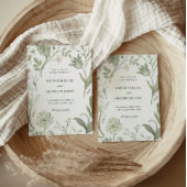 Botanische Greenery Wedding Invitation Kaart