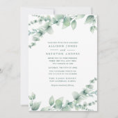 Botanische Greenery Wedding Kaart (Voorkant)