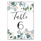 Botanische Greenery Wedding Table Number Kaart (Achterkant)