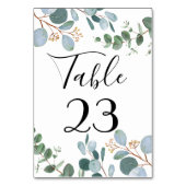 Botanische Greenery Wedding Table Number Kaart (Achterkant)