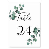 Botanische Greenery Wedding Table Number Kaart (Achterkant)