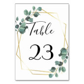 Botanische Greenery Wedding Table Number Kaart (Achterkant)