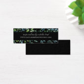 Botanische Greenery Wedding Website Black RSVP Mini Visitekaartjes (Bureau)