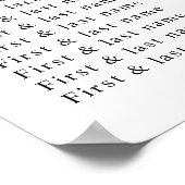 Botanische Greenery Welcome Wedding Seating Chart Poster (Hoek)