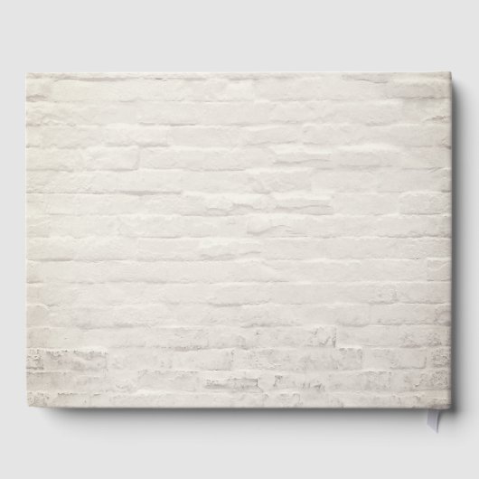 Botanische Greenery White Brick Wedding Gastenboek (Achterkant)