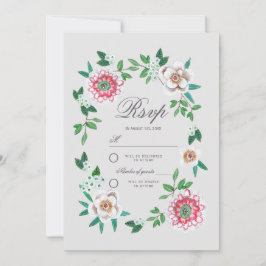 Botanische grijs en groene Floral | Rsvp Save The Date