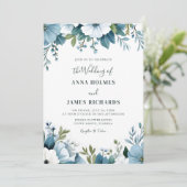 Botanische grillige Spring Garden Party Wedding Kaart (Staand voorkant)