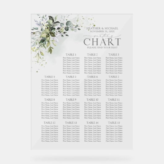 Botanische groen-afzuigkap acryl bord (Voorkant)