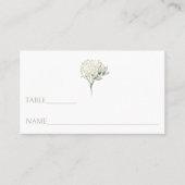 Botanische groen bloemenbruiloft plaats kaarten plaatskaartje (Voorkant)