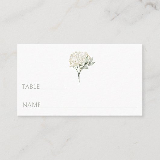 Botanische groen bloemenbruiloft plaats kaarten plaatskaartje (Voorkant)