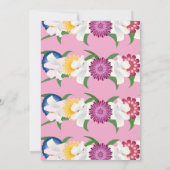 Botanische groen blush roze rozen Florale bruiloft Save The Date (Achterkant)