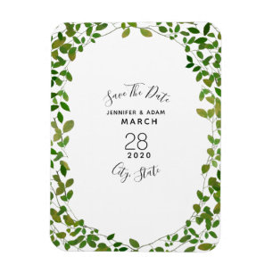 Botanische groen bruiloft Save the Date Magnet Magneet
