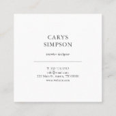 Botanische groen en ketch moderne vierkante visitekaartje (Achterkant)