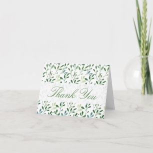 Botanische groen eucalyptus bedankkaart