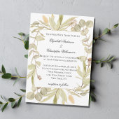 Botanische groen Eucalyptus Elegant Wedding Kaart