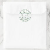 Botanische groen eucalyptus ronde sticker (Tas)