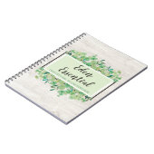 Botanische groen Eucalyptus & Rustige houtsoorten  Notitieboek (Linkerzijde)