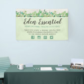 Botanische groen Eucalyptus & Rustige houtsoorten Spandoek (Beurs)