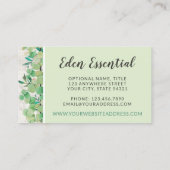 Botanische groen Eucalyptus & Rustige houtsoorten  Visitekaartje (Achterkant)