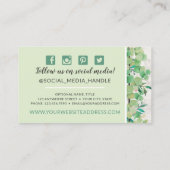 Botanische groen Eucalyptus Rustige sociale media Visitekaartje (Achterkant)