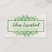 Botanische groen Eucalyptus Rustige sociale media Visitekaartje (Voorkant)