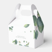 Botanische groen Eucalyptus Vrijgezellenfeest Bedankdoosjes (Achterkant)